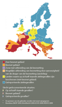 Verspreiding van Leishmania spp. in Europa